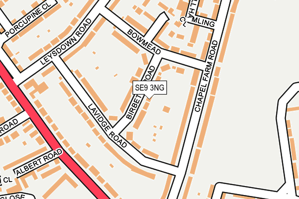 SE9 3NG map - OS OpenMap – Local (Ordnance Survey)