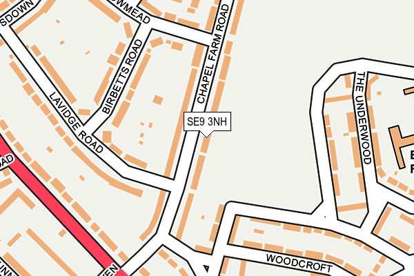 SE9 3NH map - OS OpenMap – Local (Ordnance Survey)