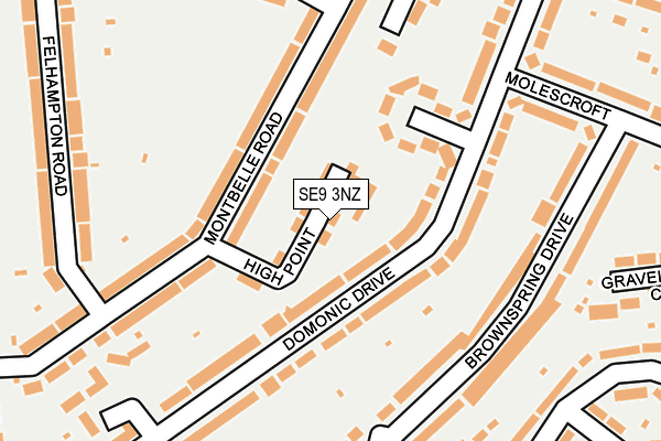 SE9 3NZ map - OS OpenMap – Local (Ordnance Survey)