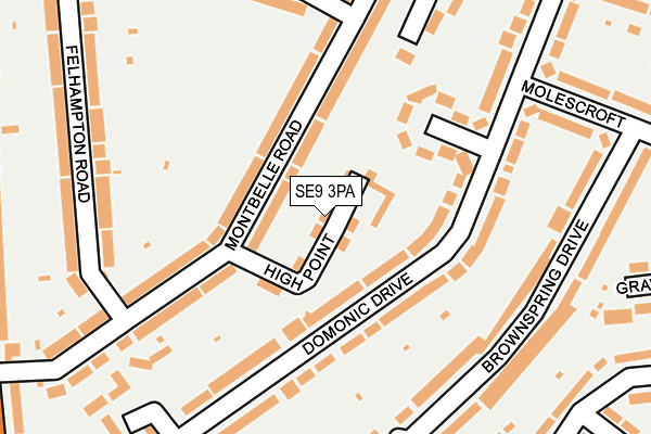 SE9 3PA map - OS OpenMap – Local (Ordnance Survey)