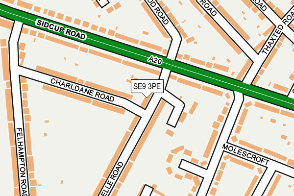 SE9 3PE map - OS OpenMap – Local (Ordnance Survey)