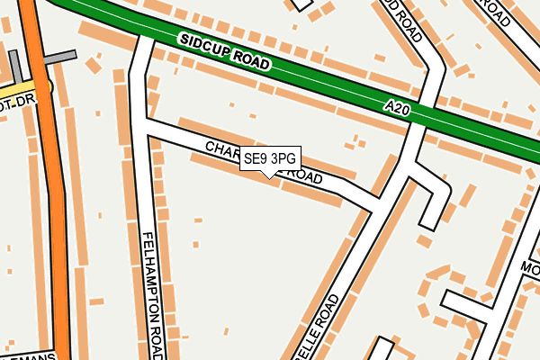 SE9 3PG map - OS OpenMap – Local (Ordnance Survey)