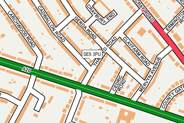 SE9 3PU map - OS OpenMap – Local (Ordnance Survey)
