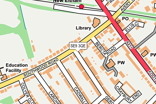SE9 3QE map - OS OpenMap – Local (Ordnance Survey)