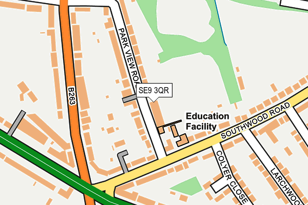 SE9 3QR map - OS OpenMap – Local (Ordnance Survey)