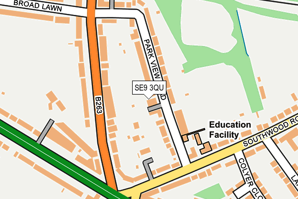 SE9 3QU map - OS OpenMap – Local (Ordnance Survey)