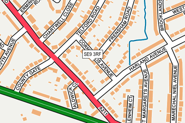 SE9 3RF map - OS OpenMap – Local (Ordnance Survey)