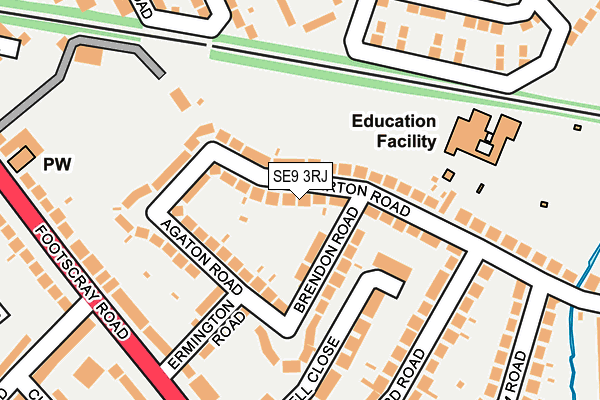 SE9 3RJ map - OS OpenMap – Local (Ordnance Survey)