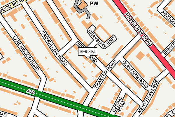 SE9 3SJ map - OS OpenMap – Local (Ordnance Survey)