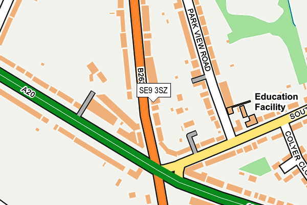 SE9 3SZ map - OS OpenMap – Local (Ordnance Survey)