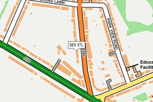 SE9 3TL map - OS OpenMap – Local (Ordnance Survey)