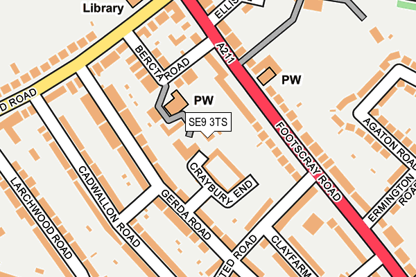 SE9 3TS map - OS OpenMap – Local (Ordnance Survey)
