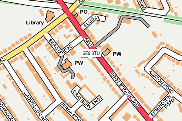 SE9 3TU map - OS OpenMap – Local (Ordnance Survey)