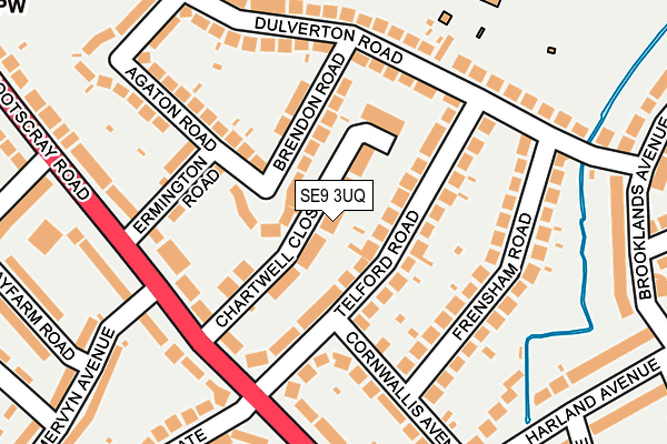 SE9 3UQ map - OS OpenMap – Local (Ordnance Survey)