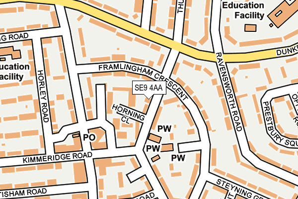 SE9 4AA map - OS OpenMap – Local (Ordnance Survey)