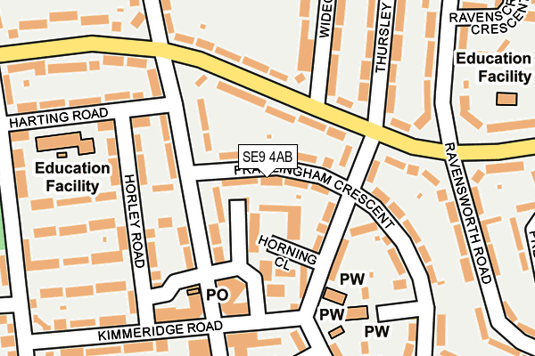 SE9 4AB map - OS OpenMap – Local (Ordnance Survey)