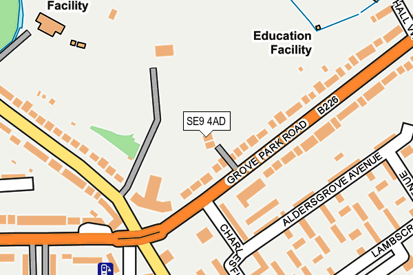 SE9 4AD map - OS OpenMap – Local (Ordnance Survey)