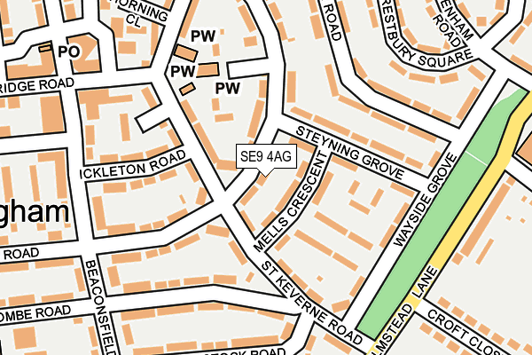 SE9 4AG map - OS OpenMap – Local (Ordnance Survey)