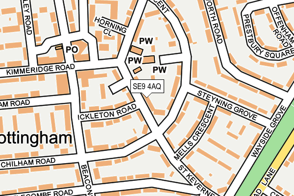 SE9 4AQ map - OS OpenMap – Local (Ordnance Survey)