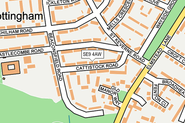 SE9 4AW map - OS OpenMap – Local (Ordnance Survey)