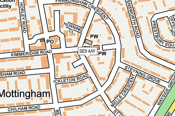 SE9 4AY map - OS OpenMap – Local (Ordnance Survey)