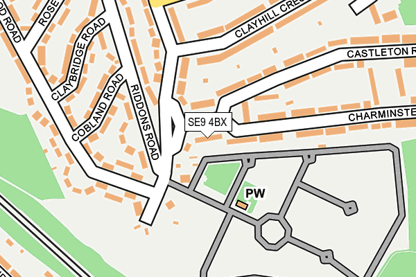 SE9 4BX map - OS OpenMap – Local (Ordnance Survey)