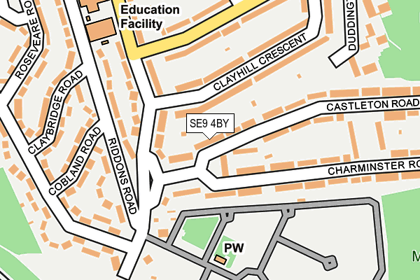 SE9 4BY map - OS OpenMap – Local (Ordnance Survey)