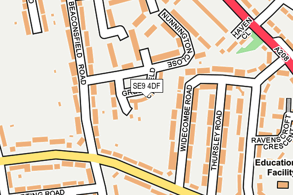 SE9 4DF map - OS OpenMap – Local (Ordnance Survey)