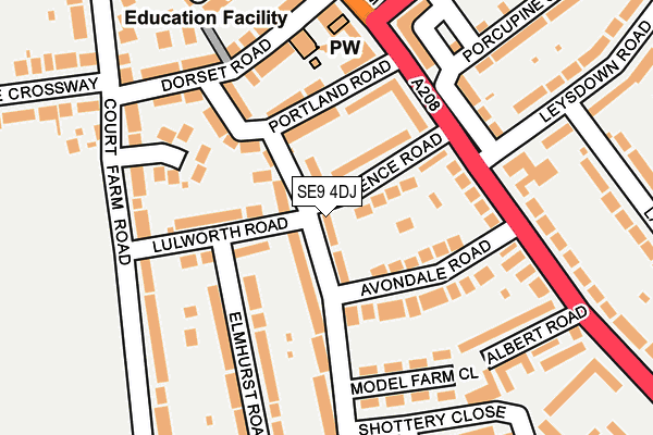 SE9 4DJ map - OS OpenMap – Local (Ordnance Survey)