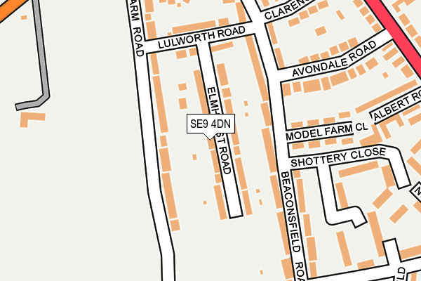 SE9 4DN map - OS OpenMap – Local (Ordnance Survey)
