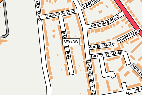 SE9 4DW map - OS OpenMap – Local (Ordnance Survey)