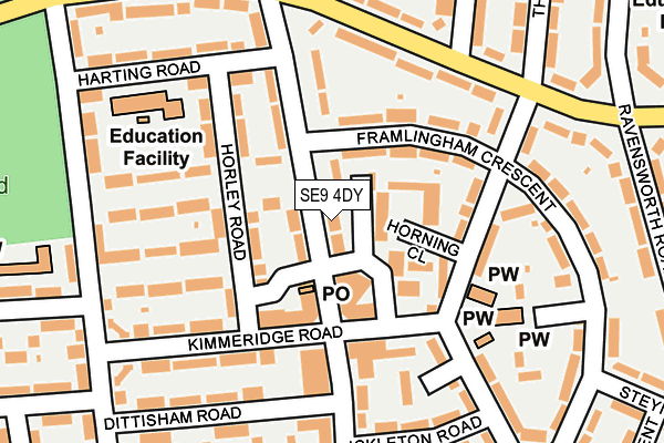 SE9 4DY map - OS OpenMap – Local (Ordnance Survey)