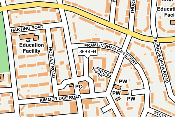 SE9 4EH map - OS OpenMap – Local (Ordnance Survey)