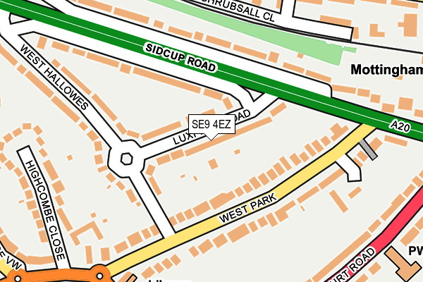 SE9 4EZ map - OS OpenMap – Local (Ordnance Survey)