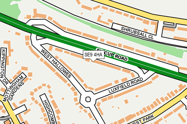 SE9 4HA map - OS OpenMap – Local (Ordnance Survey)