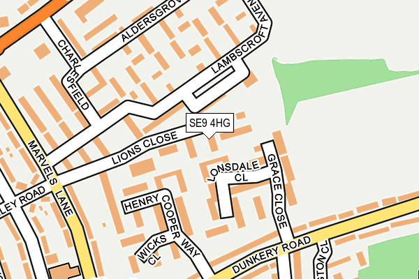 SE9 4HG map - OS OpenMap – Local (Ordnance Survey)