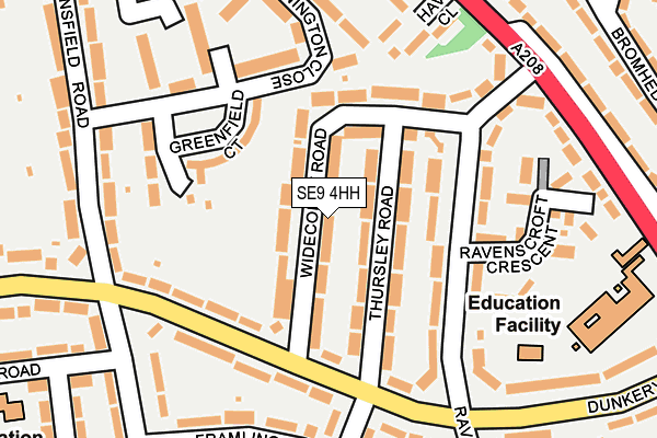 SE9 4HH map - OS OpenMap – Local (Ordnance Survey)