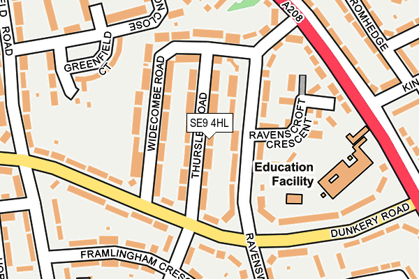 SE9 4HL map - OS OpenMap – Local (Ordnance Survey)
