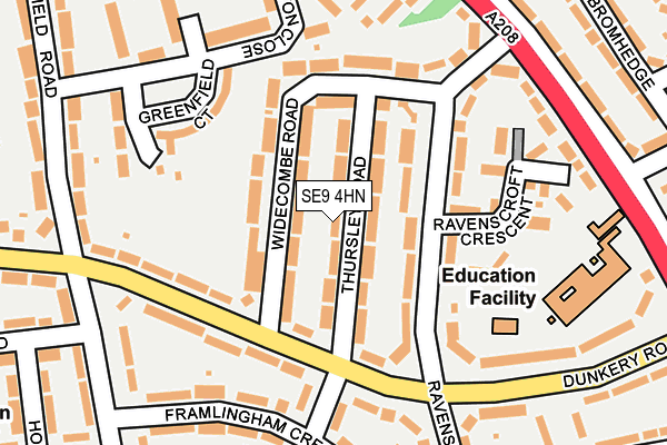 SE9 4HN map - OS OpenMap – Local (Ordnance Survey)