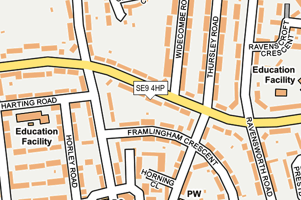 SE9 4HP map - OS OpenMap – Local (Ordnance Survey)
