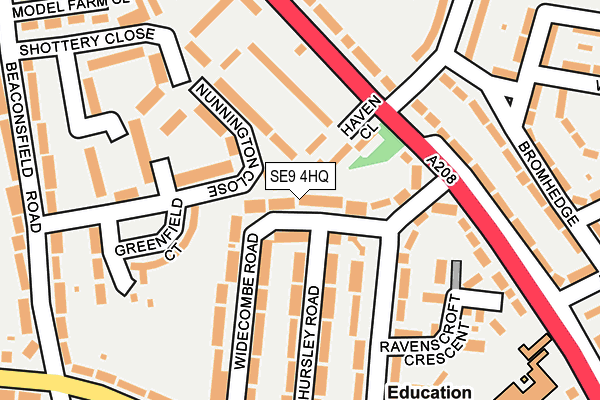 SE9 4HQ map - OS OpenMap – Local (Ordnance Survey)