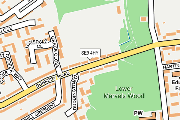SE9 4HY map - OS OpenMap – Local (Ordnance Survey)
