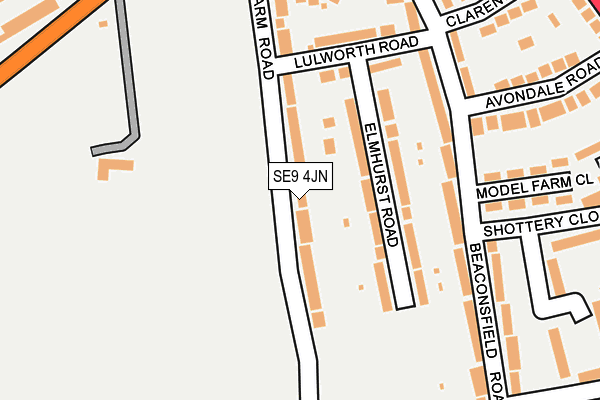 SE9 4JN map - OS OpenMap – Local (Ordnance Survey)