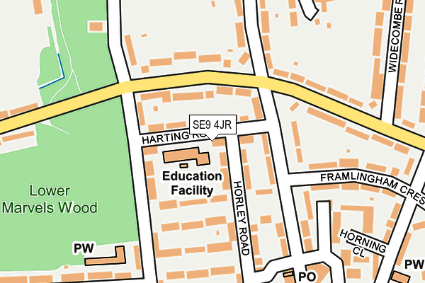 SE9 4JR map - OS OpenMap – Local (Ordnance Survey)