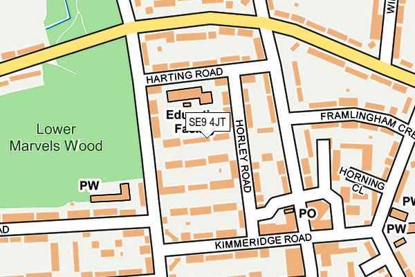 SE9 4JT map - OS OpenMap – Local (Ordnance Survey)
