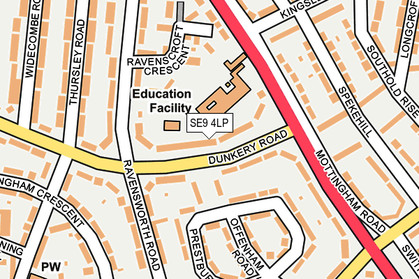 SE9 4LP map - OS OpenMap – Local (Ordnance Survey)