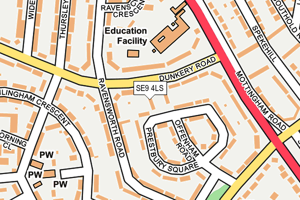 SE9 4LS map - OS OpenMap – Local (Ordnance Survey)