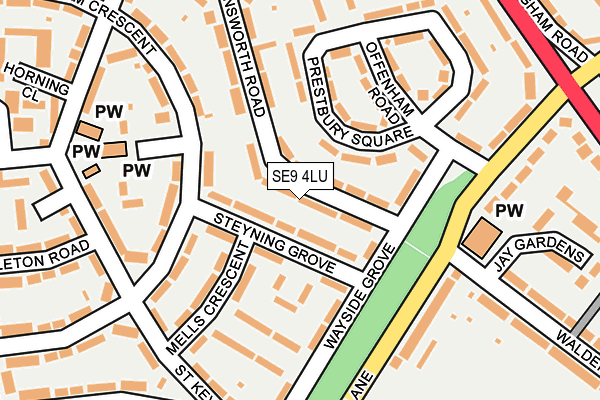 SE9 4LU map - OS OpenMap – Local (Ordnance Survey)