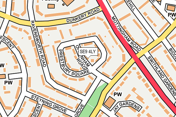 SE9 4LY map - OS OpenMap – Local (Ordnance Survey)