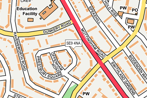 SE9 4NA map - OS OpenMap – Local (Ordnance Survey)